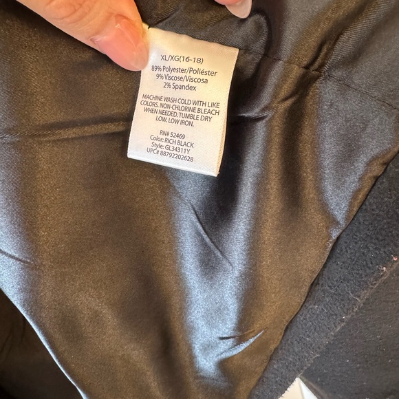 Women's Black Pea Coat Double Breasted Design - Picture 9 of 9